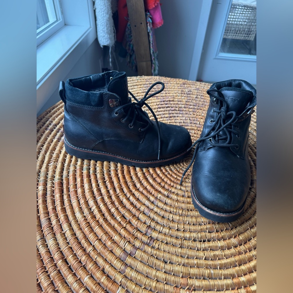 UGG Men's Black Leather Boots